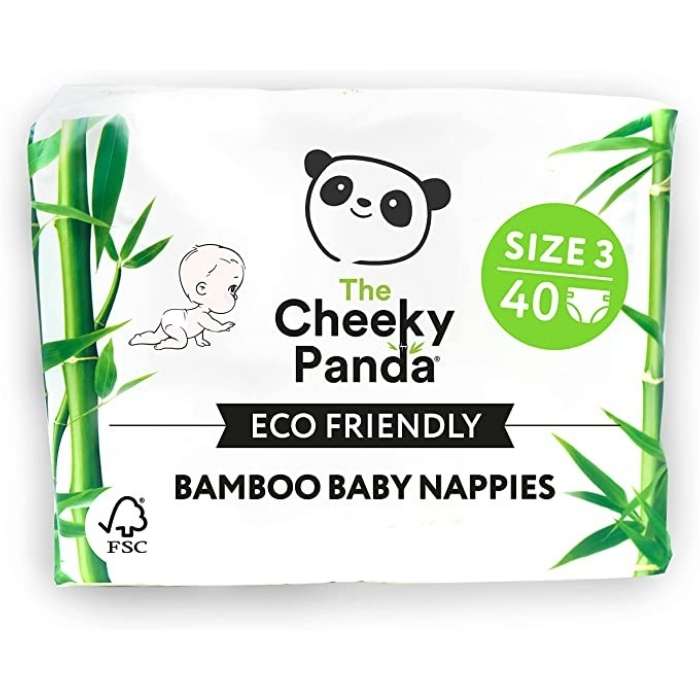The Cheeky Panda - Bamboo Lined Nappies | Size- 3 (6-11 kg) (40 pack)
