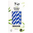 The Cheeky Panda - Bamboo Paper Straws - Blue Stripes ,250 Straws