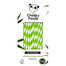 The Cheeky Panda - Bamboo Paper Straws - Green Stripes ,250 Straws