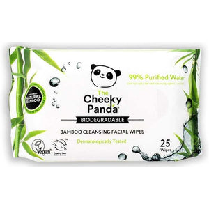 The Cheeky Panda - Biodegradable Bamboo Facial Cleansing Wipes, 25 Wipes | Multiple Scents
