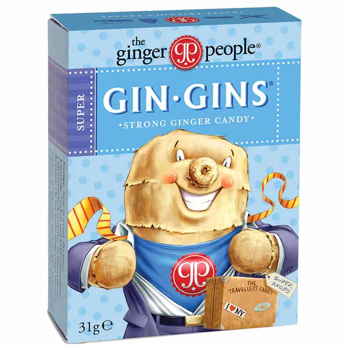 The Ginger People - Gin Gin Super Strong Caramel Ginger Candy, 31g