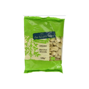 The Health Store - Organic Blanched Almonds, 125g | Multiple Sizes