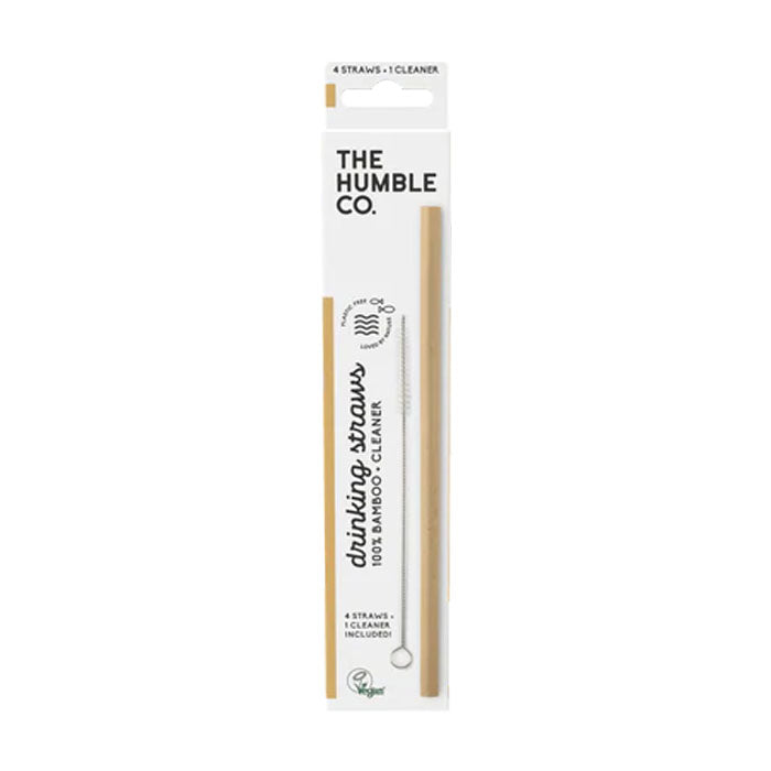 The Humble Co. - Bamboo Straws, 4 Pack With Cleaner