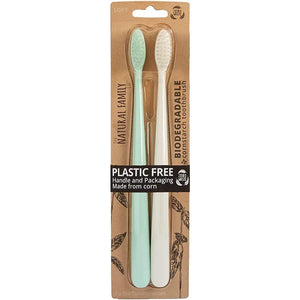 The Natural Family Co. - Bio Toothbrush Twin Pack