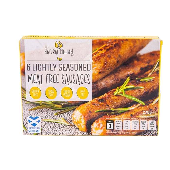 The Natural Kitchen Co. - 6 Meat Free Sausages, 6 Pack - front