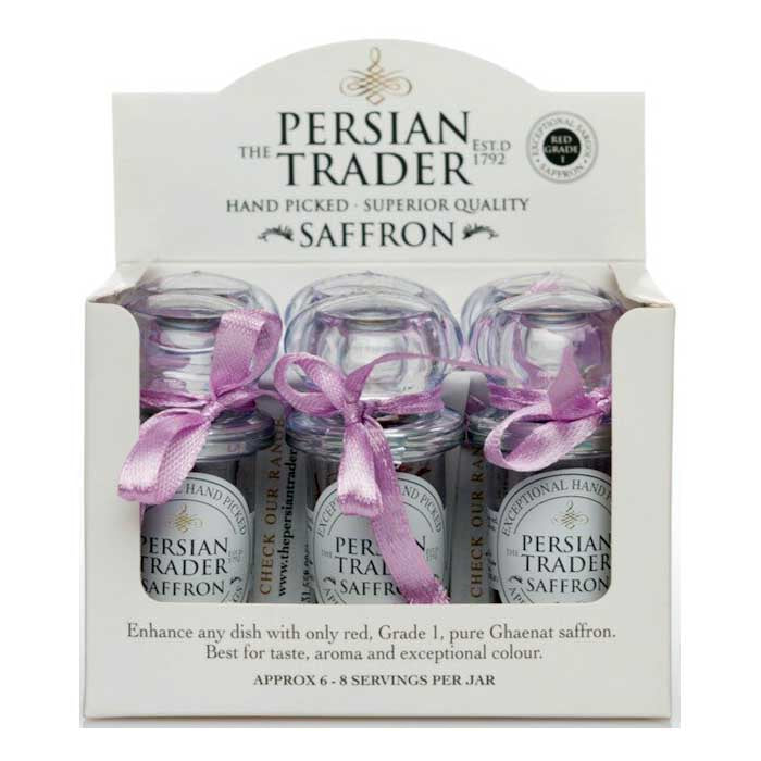 The Persian Trader - Handpicked Superior Quality Saffron in a Bride's Jar - 6-Pack, 1g