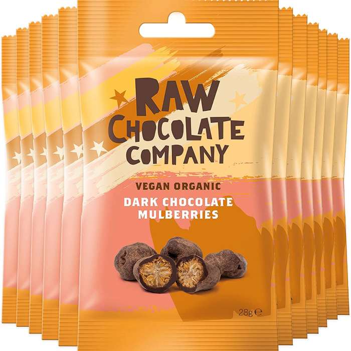 The Raw Chocolate Company - Organic Raw Chocolate Mulberries, 28g pack