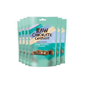 The Raw Chocolate Company - Organic Salted Vanoffee Cashews, 110g | Pack of 6