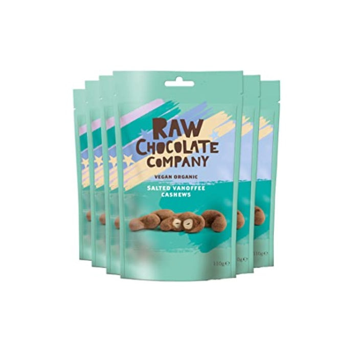 The Raw Chocolate Company - Organic Salted Vanoffee Cashews, 110g pack