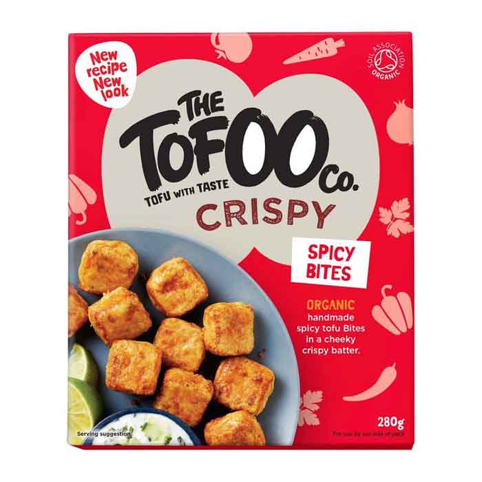 The Toofoo Co - Organic Spicy Crispy Tofu Bites, 280g  Pack of 8