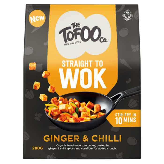 The Toofoo Co - Organic Straight to Wok Ginger Chilli Tofu Pieces, 280g  Pack of 8