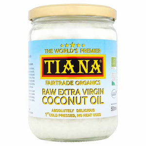 Tiana Fair Trade Organics - Raw Extra Virgin Coconut Oil, 500ml