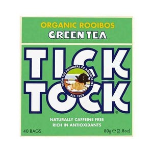 Tick Tock - Organic Rooibos Green Tea, 40 Bags | Pack of 4