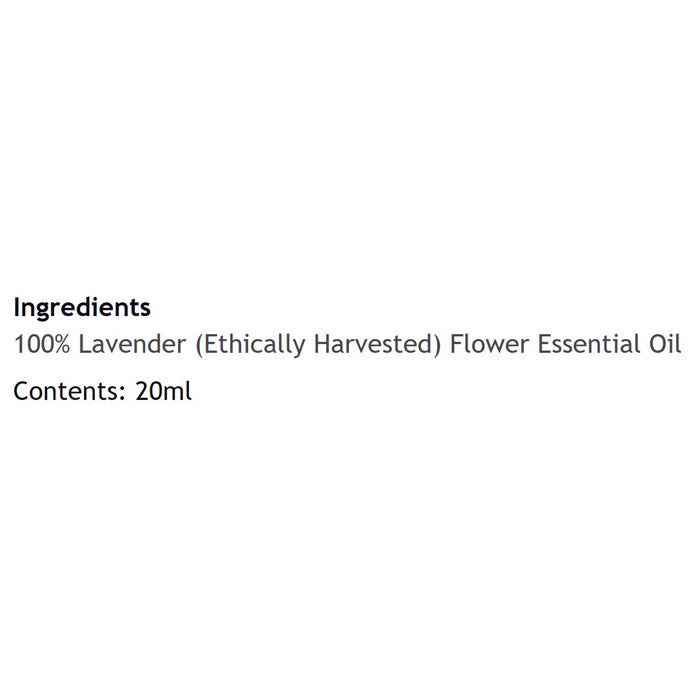 Tisserand - Lavender Ethically Harvested Pure Essential Oil, 20ml - back