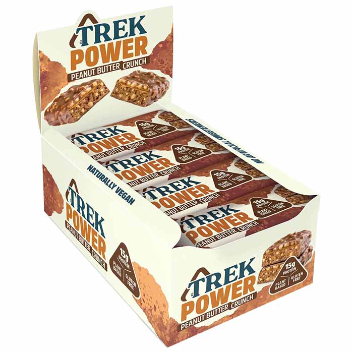 Trek - Power Bars, 55g , Peanut Butter Crunch (16 Bars)