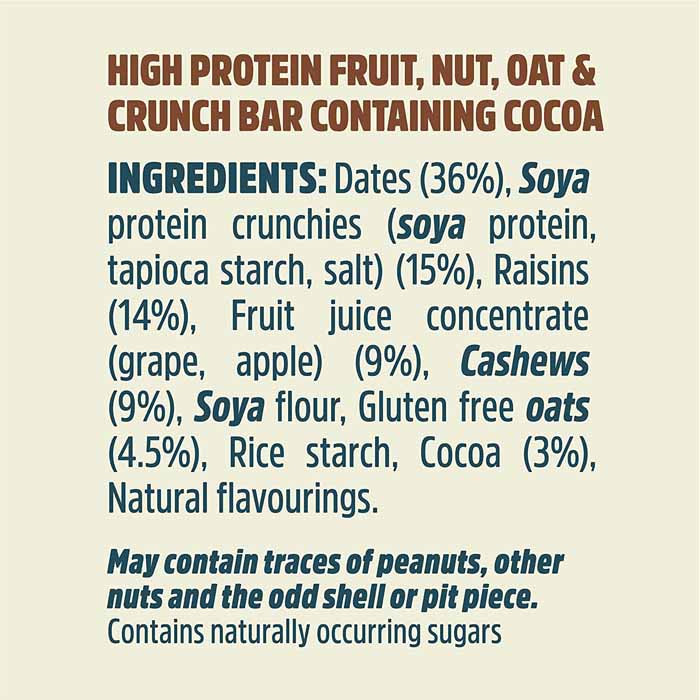 Trek - Protein Energy Bars Cocoa Chaos, 55g - back, 16 bars