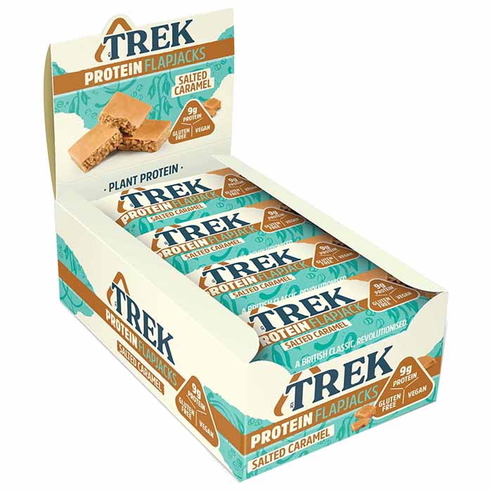 Trek - Protein Flapjacks 50g , Salted Caramel (16 Bars)