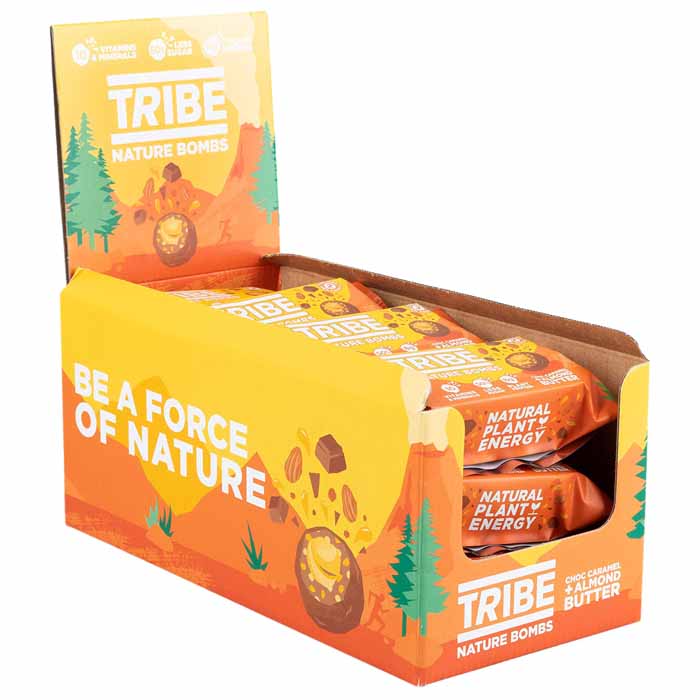 Tribe - Nature Bomb - Choc Caramel + Almond Butter (12-Pack), 40g 