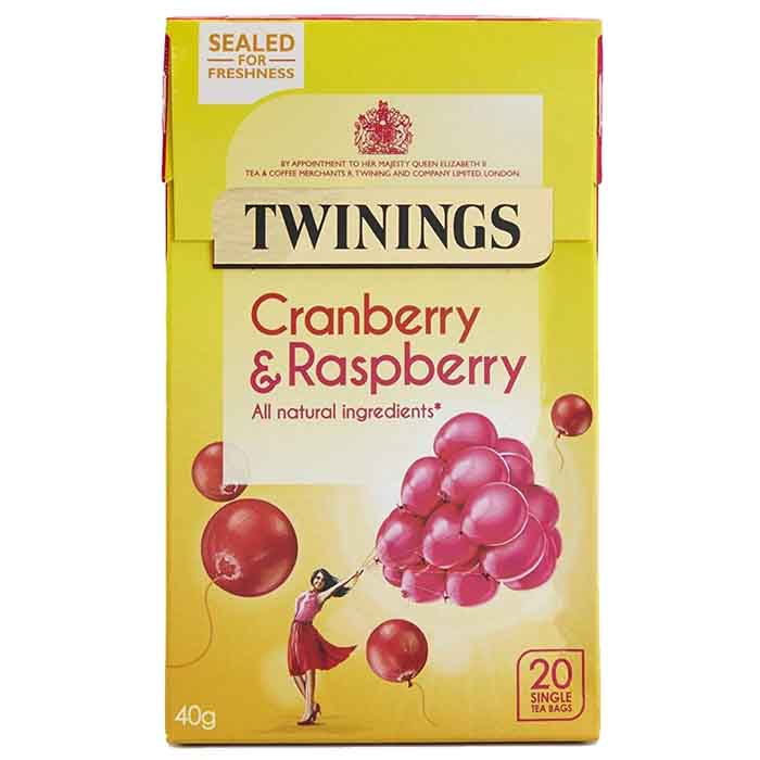 Twinings - Cranberry & Raspberry Herbal Tea, 20 Bags  Pack of 4