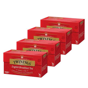 Twinings - English Breakfast Tea, 50 Bags | Pack of 4