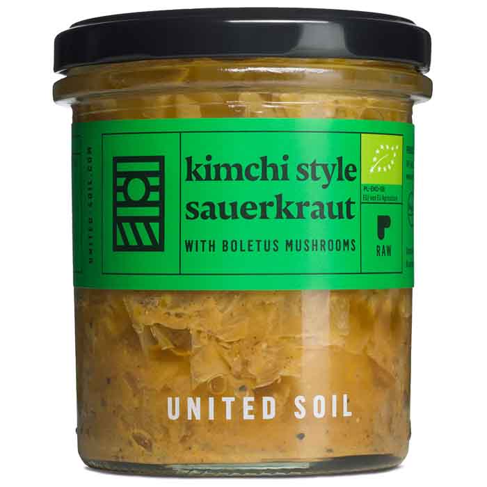 United Soil - Organic Kimchi Style Sauerkraut - With Boletus, 290g