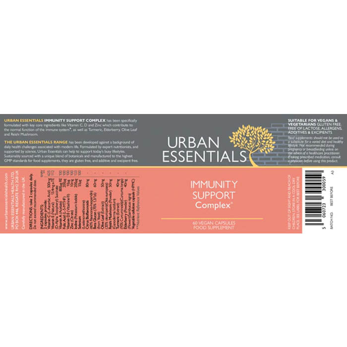 Urban Essentials - Immunity Support Complex, 60 Capsules - back