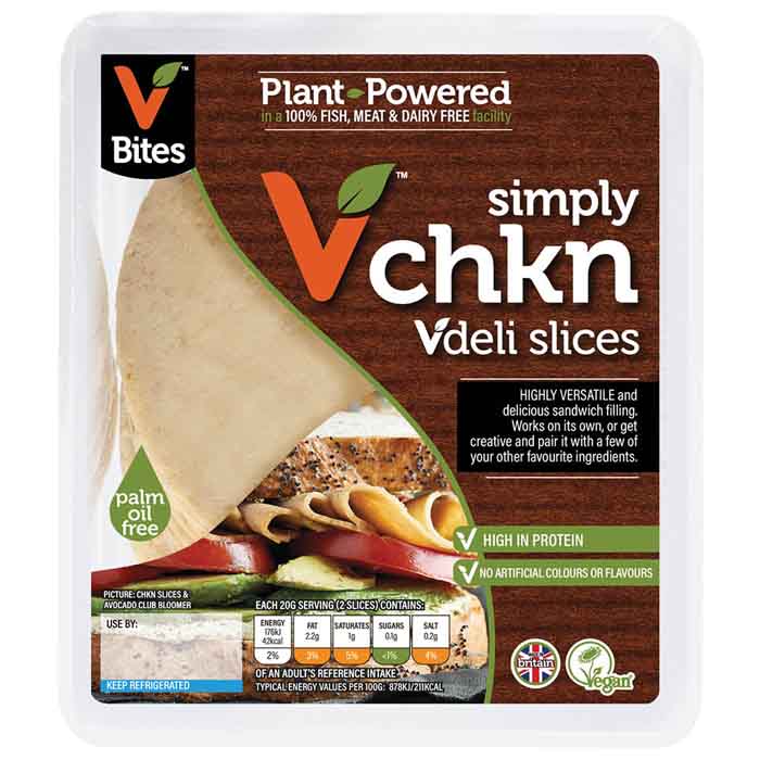Vbites - Cheatin Simply Chkn Vdeli Chicken Style Slices, 100g