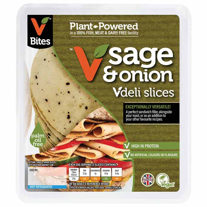 Vbites - Vegideli Sage + Onion Slices, 100g