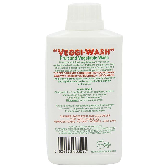 Veggi Wash Fruit Too - Fruit & Vegetable Wash Concentrate, 500ml - back