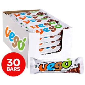 Vego - Organic Mini Whole Hazelnut Vegan Chocolate Bar, 65g | Pack of 30