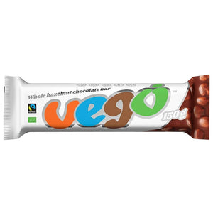 Vego - Organic Whole Hazelnut Chocolate Bar, 150g | Pack of 20