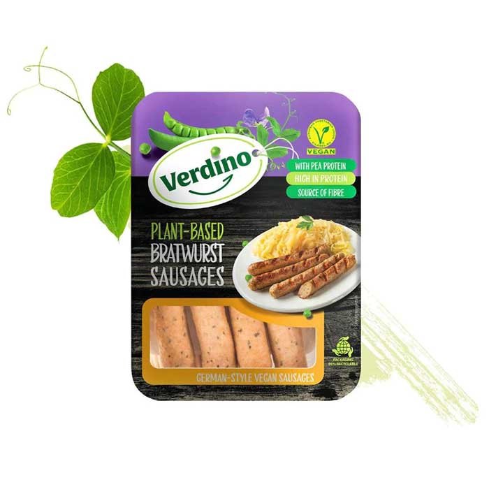 Verdino - Plant-Based Bratwurst Sausages, 200g