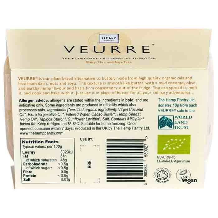 Veurre - Plant Based Butter, 200g - back