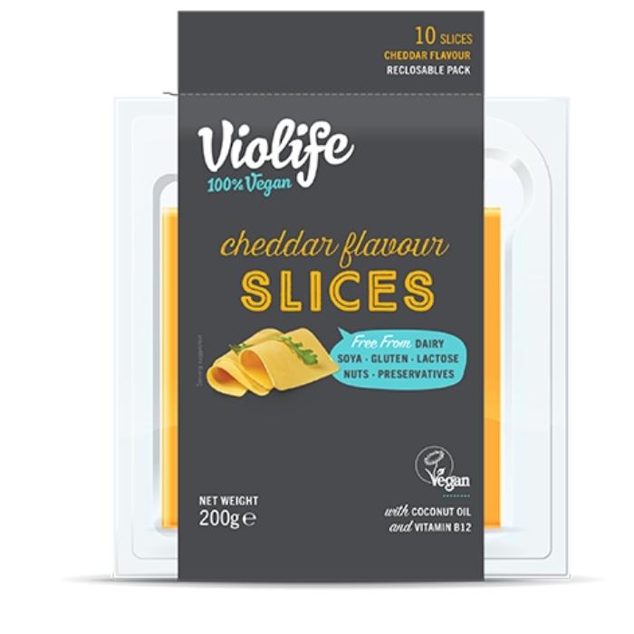 Violife - Cheddar Flavour Slices, 200g - Front