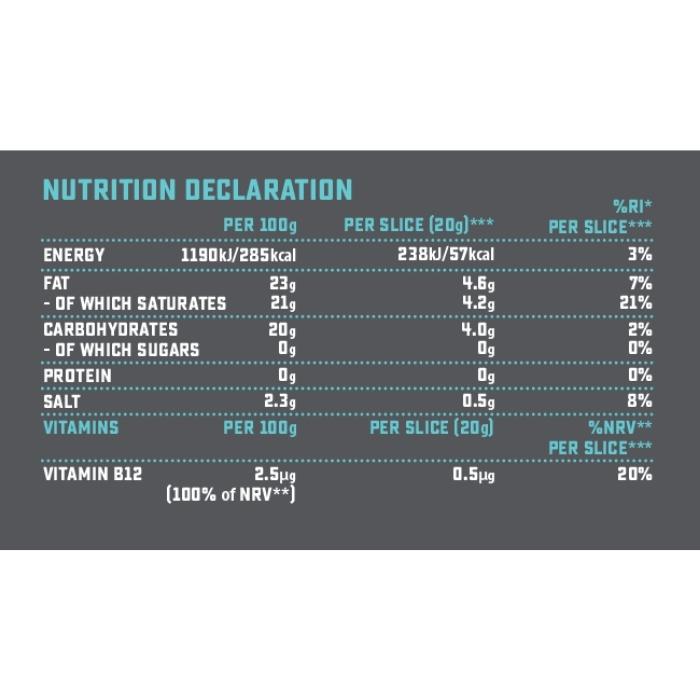 Violife - Cheddar Flavour Slices, 200g - Nutrition Declaration