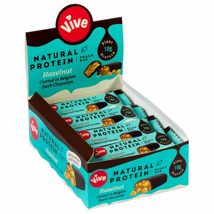 Vive - Natural Indulgent Protein Snack Bars - Hazelnut 12-Pack, 49g