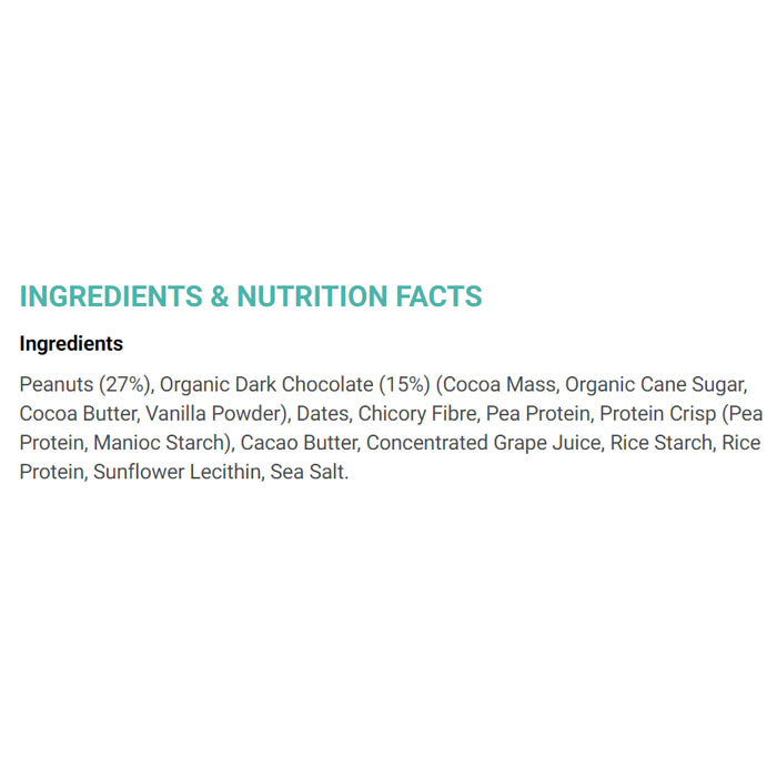 Vive - Natural Indulgent Protein Snack Bars - Peanut Butter, 49g - back