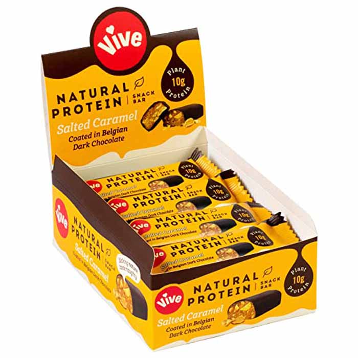 Vive - Natural Indulgent Protein Snack Bars - Salted Caramel 12-Pack, 49g