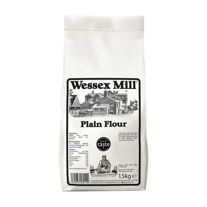 Wessex Mill - Plain White Flour, 1.5kg  Pack of 5