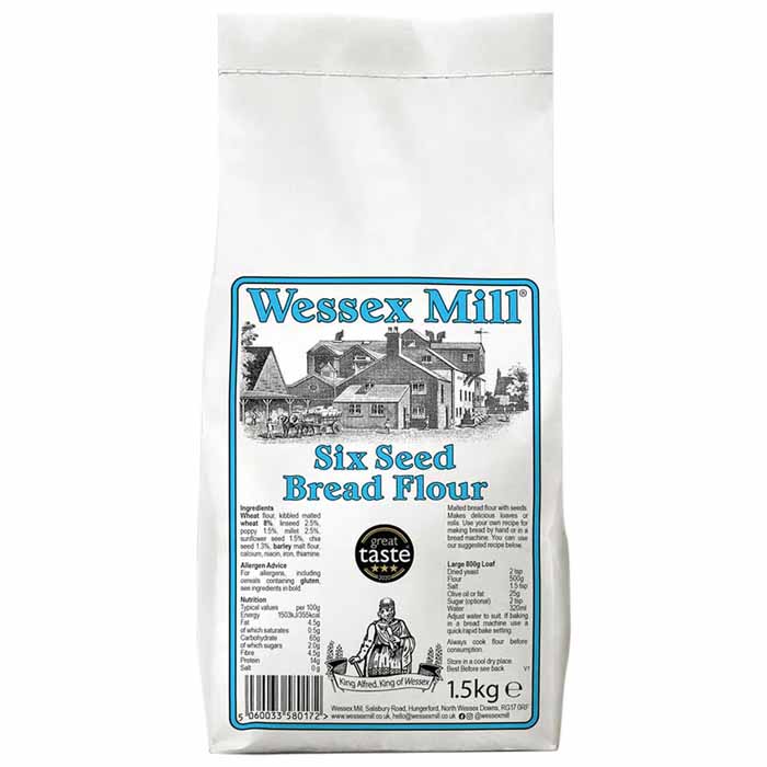 Wessex Mill - Six Seed Bread Flour, 1.5kg  Pack of 5