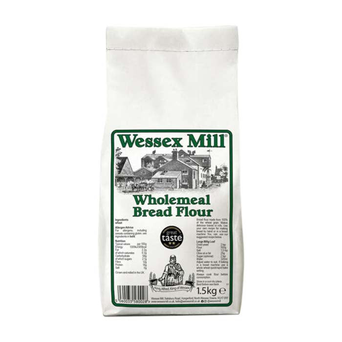 Wessex Mill - Wholemeal Bread Flour, 1.5kg  Pack of 5
