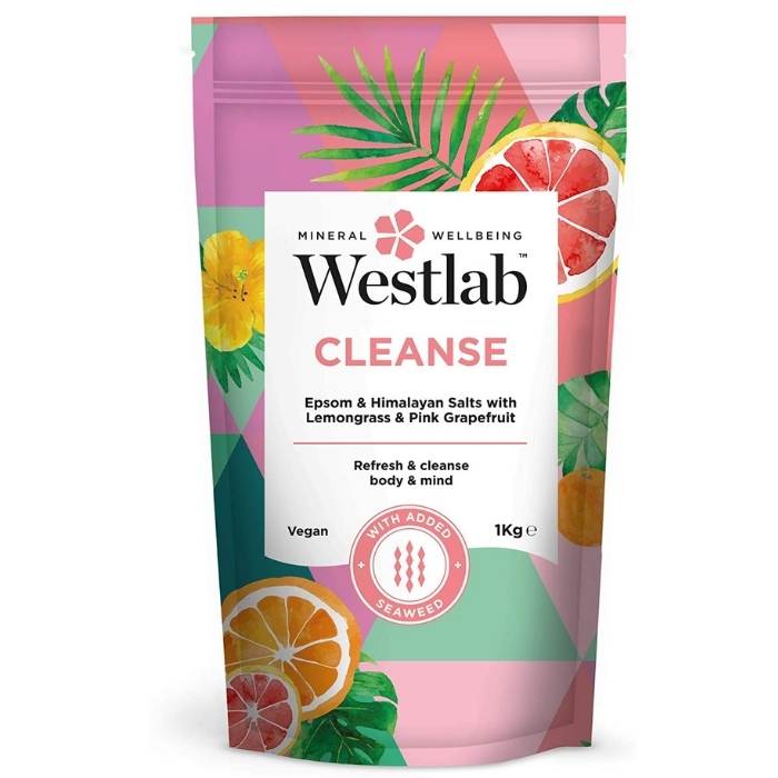 Westlab - Cleanse Epsom & Himalayan Salts with Lemongrass & Pink Grapefruit, 1kg - front