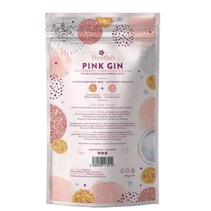 Westlab - Pink Gin Bathing Salts, 1kg - back