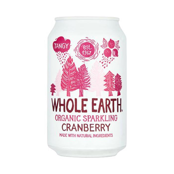 Whole Earth - Organic Mountain Sparkling Cranberry Drink - Can, 330ml
