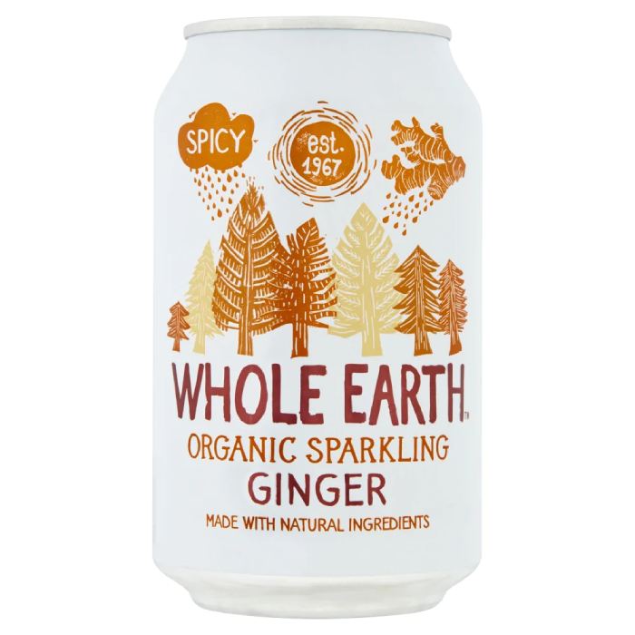 Whole Earth - Organic Sparkling Drink Ginger (1 Tin), 330ml