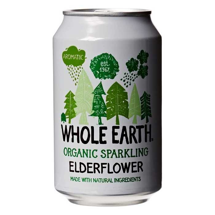 Whole Earth - Organic Sparkling Elderflower Drink, 4x330ml - Front