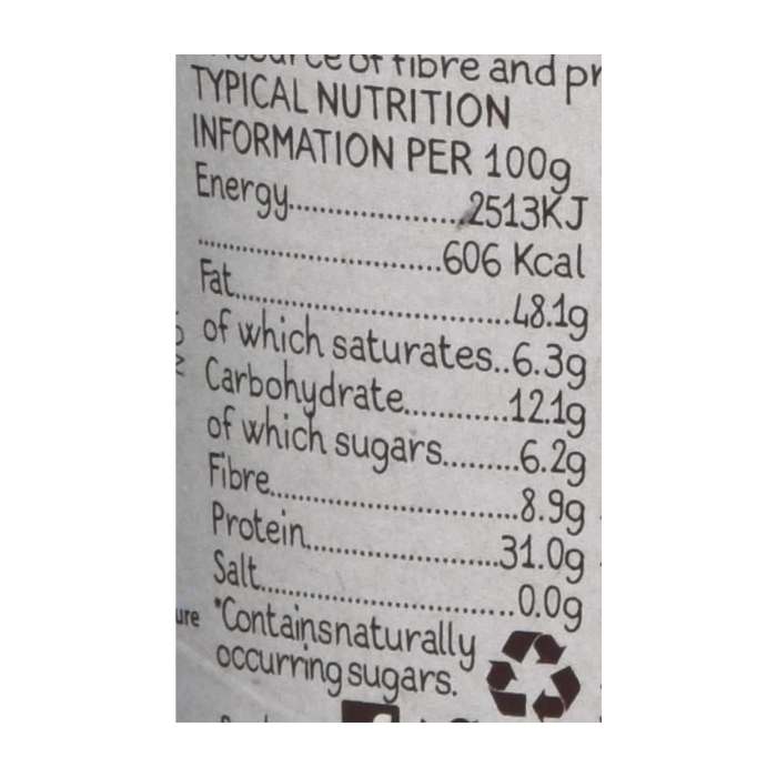 Whole Earth - Organic '100% Peanuts' Peanut Butter, 227g - Crunchy - Nutrition Information