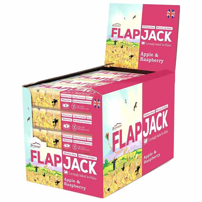 Wholebake - Gluten-Free Flapjacks - Apple & Raspberry (20 Bars), 80g 