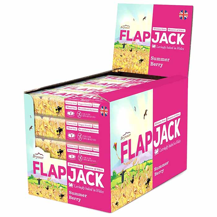 Wholebake - Gluten-Free Flapjacks - Summer Berry (20 Bars), 80g 