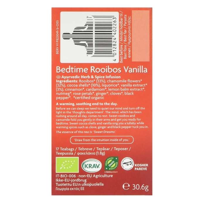 Yogi Tea - Organic Bedtime Rooibos Vanilla Tea, 17 Bags - back